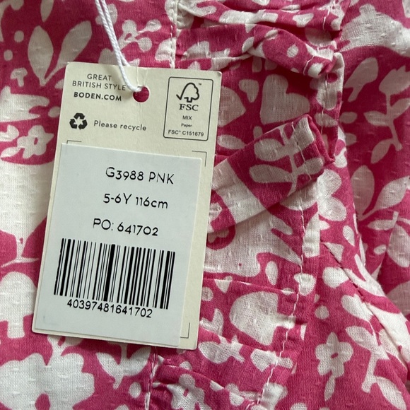 NWT Mini Boden print dress - Picture 7 of 7